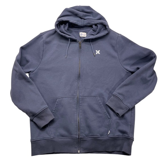 Hurley Other - Hurley Mens Full Zip Hoodie Slate Blue Rainbow Graphic Sweatshirt Large‎